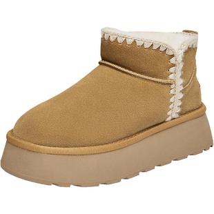 TATA他她棉靴奶油面包雪地靴冬季女厚底女靴加绒保暖毛毛防滑棉鞋