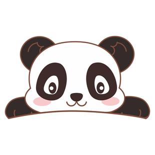 汽车保险杠划痕遮挡遮盖贴纸车身轮眉车门贴画电动车创意熊猫车贴