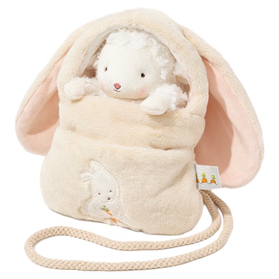 海湾兔正版毛绒兔耳包包礼物可爱