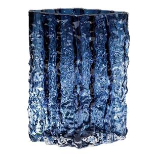 北欧风高级感轻奢花瓶玻璃摆件透明客厅水培插花玫瑰鲜花餐桌装饰