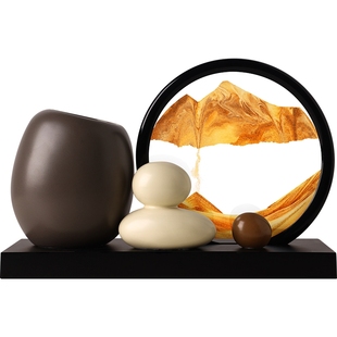 笔筒轻奢高级感沙画摆件创意办公室桌面情绪稳定器送老师2026新款