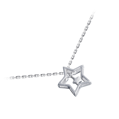 猫蛰S925星星项链女生纯银女款学生党不掉色网红装饰小清新锁骨链