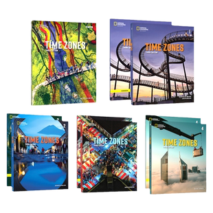 原版进口美国国家地理NGL Time Zones Starter 1 2 3 4级别时间地带英文初高中英语综合初中高中教材学生青少年课程