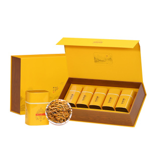 黄金芽2025云南凤庆滇红特级古树红茶蜜香金针金螺小罐茶叶礼盒装