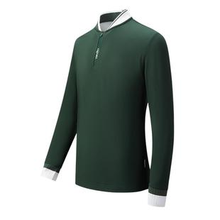 【专业高尔夫】HONMA男士撞色拼接棒球领长袖亲肤保暖时尚polo衫