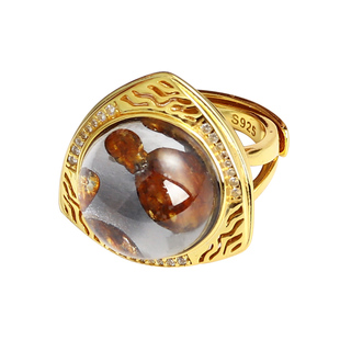 天然肯尼亚橄榄陨石铁陨石戒指各式原创设计情侣男女同款陨铁戒圈