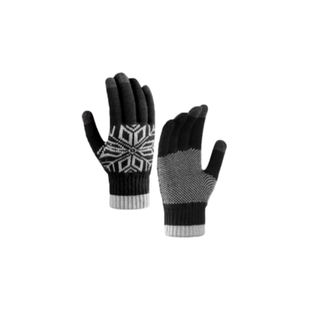 手套男冬季加绒保暖羊毛户外防风可触屏骑行电动车加厚防寒女针织