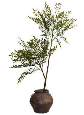 海虹雅林南天竹仿真绿植高端轻奢室内客厅桌面假植物景观装饰摆件