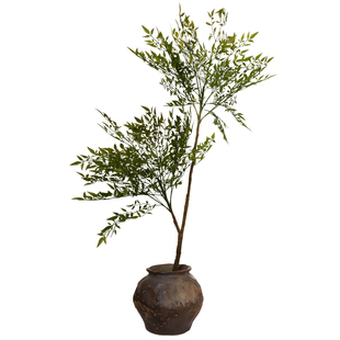 海虹雅林南天竹仿真绿植高端轻奢室内客厅桌面假植物景观装饰摆件