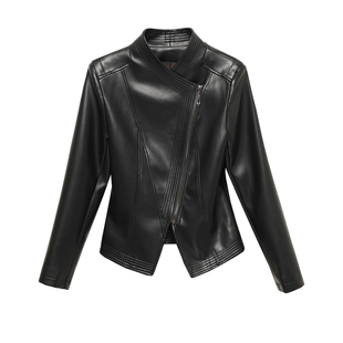 秋季新款海宁真皮小皮衣女修身短款百搭机车绵羊皮夹克显瘦外套潮