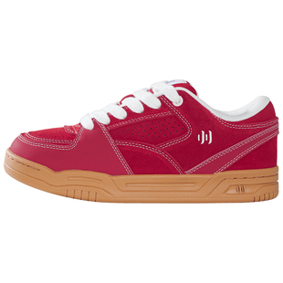 顽刻ollieskate红色校园风空军一号复古休闲低帮男女国潮滑板鞋