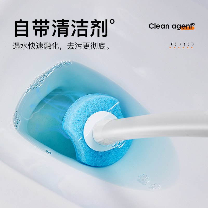 一次性马桶刷子家用无死角现货套装清洁球挂墙式马桶刷替换头