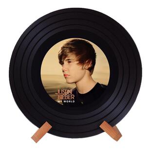 贾斯汀比伯周边黑胶唱片摆件电视柜格子桌面装饰摆件个性创意礼品