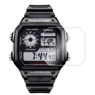 适用卡西欧AE1200wh手表贴膜AE1300手表膜F91W-1方形表GMW-B5000/B5600非钢化膜F-105保护膜F108屏幕A168WG膜