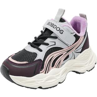 巴布豆童鞋官方旗舰店正品女童加绒鞋冬款二棉鞋女孩加厚运动鞋男