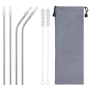 316L不锈钢吸管套装食品级金属加长管咖啡奶茶铁吸管神器非一次性