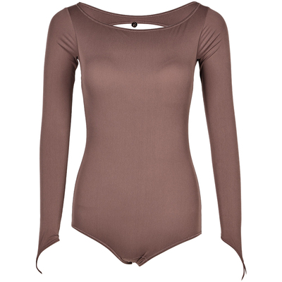 UDANCE2025新款拉丁舞上衣女长袖高级感国标舞练功服漏背体服 A79