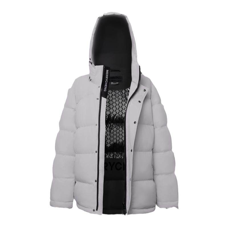 美力城暖天鹅羽绒服女装冬季新款加厚保暖上衣情侣连帽外套111