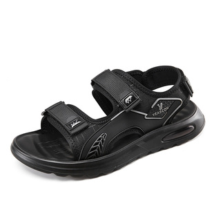 意尔康男鞋2025夏季软底沙滩鞋休闲凉鞋外穿男士开车魔术贴青少年