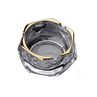 玻璃烟灰缸家用客厅办公室轻奢高级感商用酒店创意摆件艺术品网红