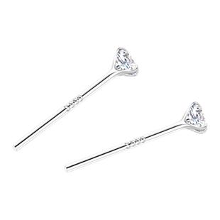 999纯银养耳洞钻石耳钉女迷你小耳环男防堵针耳骨钉耳棒气质耳饰