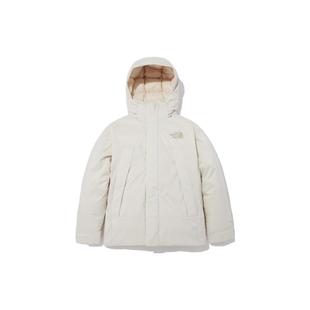 北面THE NORTH FACE Logo 纯色刺绣拉链保暖防水连帽羽绒服 男款