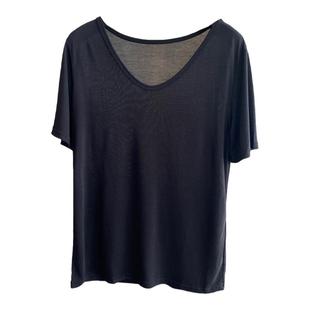 AMR UU◆自带凉感面料！垂顺舒适轻薄纯色短袖宽松休闲T恤女夏新