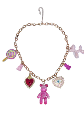 多巴胺甜酷少女吊坠项链