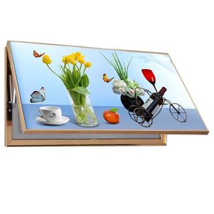 轻奢铝合金电表箱遮挡装饰画免打孔现代简约总开关电闸盒餐厅挂画