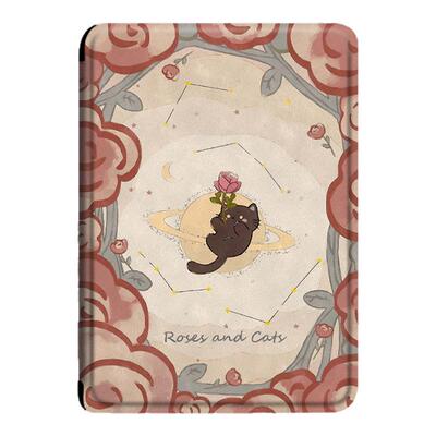 适用亚马逊Kindle Scribe11寸保护套猫咪玫瑰花2025新款Scribe Colorsoft电子书休眠外壳内置笔槽轻薄皮套女