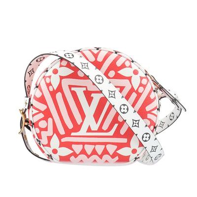 中古9新路易威登 /粉色/GIANT老花小号斜挎包包二手奢侈品包包