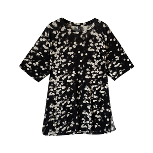 个性波点冰丝大码T恤女装夏季新款200斤胖妹妹mm宽松中长大号上衣