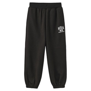 nbakids童装冬季男女童休闲裤卫裤儿童加绒束脚裤K234TP040P