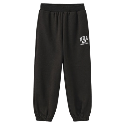 nbakids童装冬季男女童休闲裤卫裤儿童加绒束脚裤K234TP040P