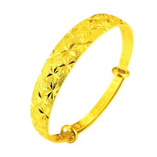 2025新款沙金光面手镯女仿真假黄金正品首饰结婚镀金久不掉色婚庆