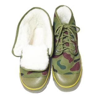 征峰棉解放鞋高帮迷彩加厚三防棉鞋防寒钉齿底冻库用男女棉胶鞋