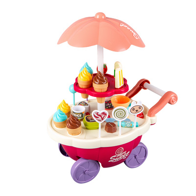 糖果车玩具儿童过家家冰激凌车女孩子厨房套装3到6岁女孩生日礼物