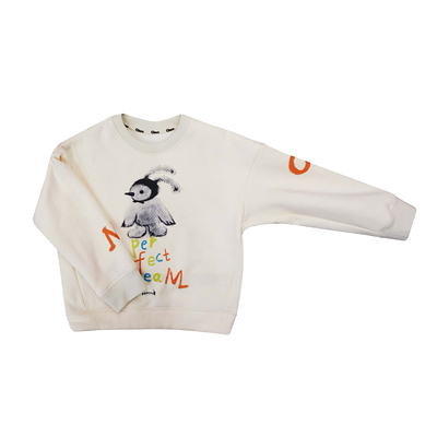 Qimoo淇木冬季新款童装男女童加绒软糯套头上衣卫衣QCL4TP218B