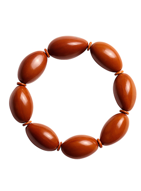 文玩橄榄核长串十八棱金蟾手链