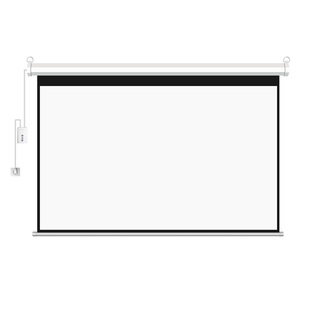 电动幕布100寸120寸150寸200寸投影仪幕布家用遥控屏幕自动升降投影布可订做高清喷绘背景布超大投影幕布定制