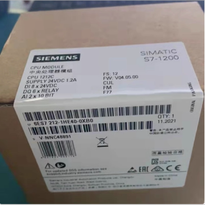 议价全新现货6ES72121HE400XB0西门子S71200CPU1212C主机6ES72121