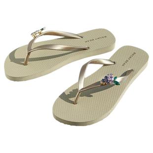 防滑水钻人字拖女小众平底夹趾外穿时尚海边沙滩鞋夹脚拖鞋女夏潮