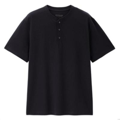 Giordano短袖基础亨利领T恤