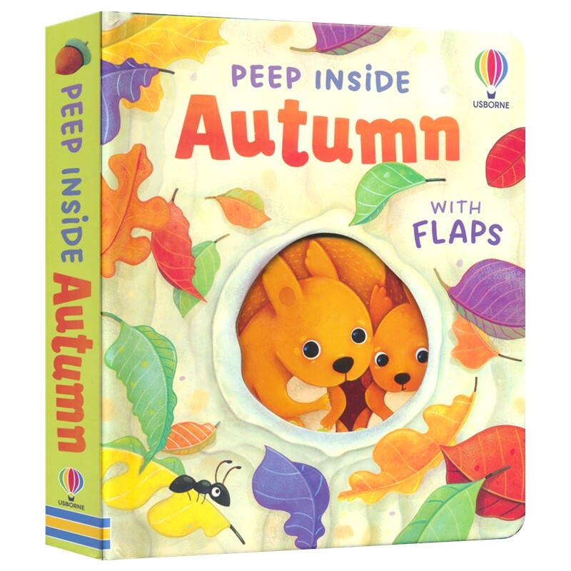 Usborne Peep Inside Autumn 尤斯伯恩偷偷看里面系列 秋天 翻翻纸板书 科普绘本 幼儿百科读物 英文原版进口儿童图书