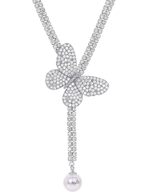 mck璀璨蝴蝶毛衣项链气质配饰