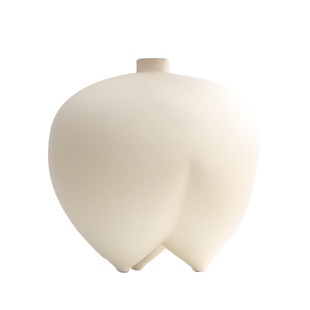 侘寂风相扑素烧陶瓷花瓶酒柜电视柜书房样板房装饰品摆件现代软装