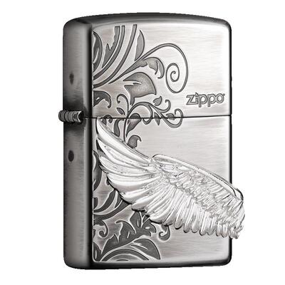 Zippo打火机官方旗舰正版芝宝正品  忠贞爱情天使之翼  男人礼物