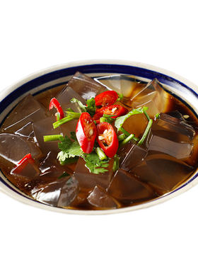 杨师傅0卡0脂青岛老凉粉石花菜海凉粉代餐低脂凉拌菜原味海菜凉粉