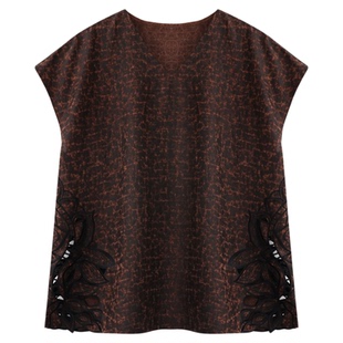 萧娘【动玉杯】莨纱香云纱圆领短袖上衣桑蚕丝新中式上衣夏5429