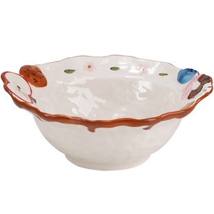 肆月饭碗家用高颜值吃饭米饭碗釉下彩水果碗小碗陶瓷餐具个人专用